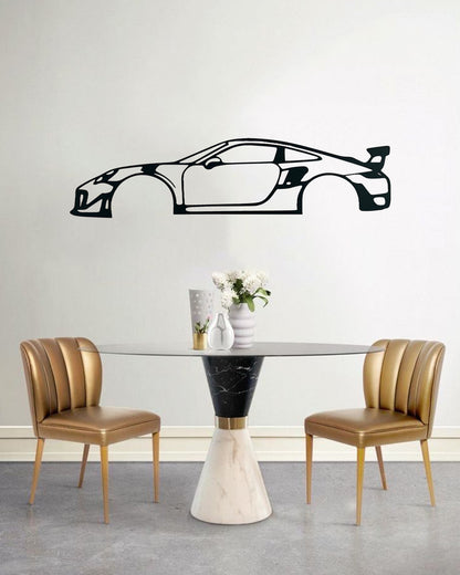 Porsche 911 GT3 RS Metal Wall Art | Luxury Car Wall Decor | The Slan