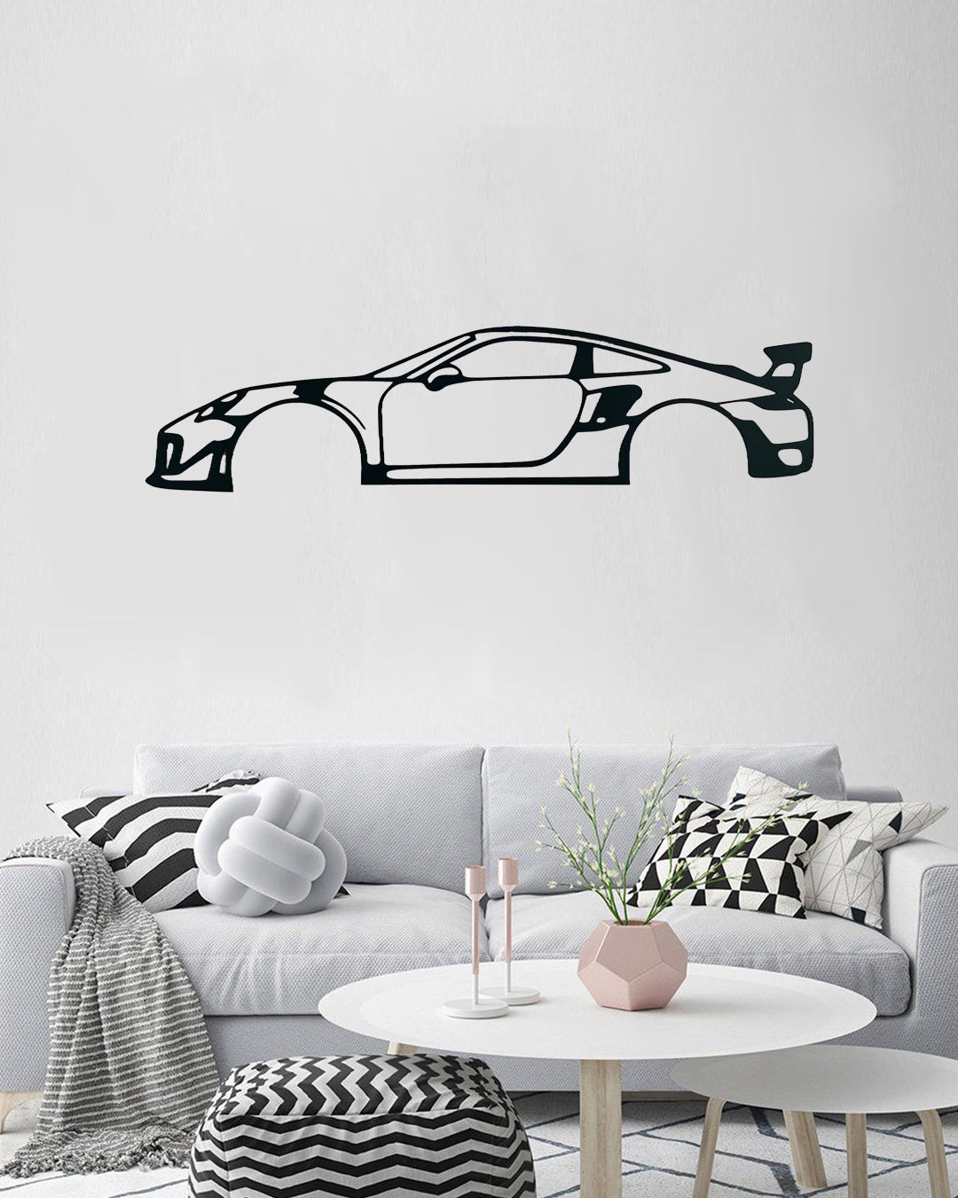Porsche 911 GT3 RS Metal Wall Art | Luxury Car Wall Decor | The Slan