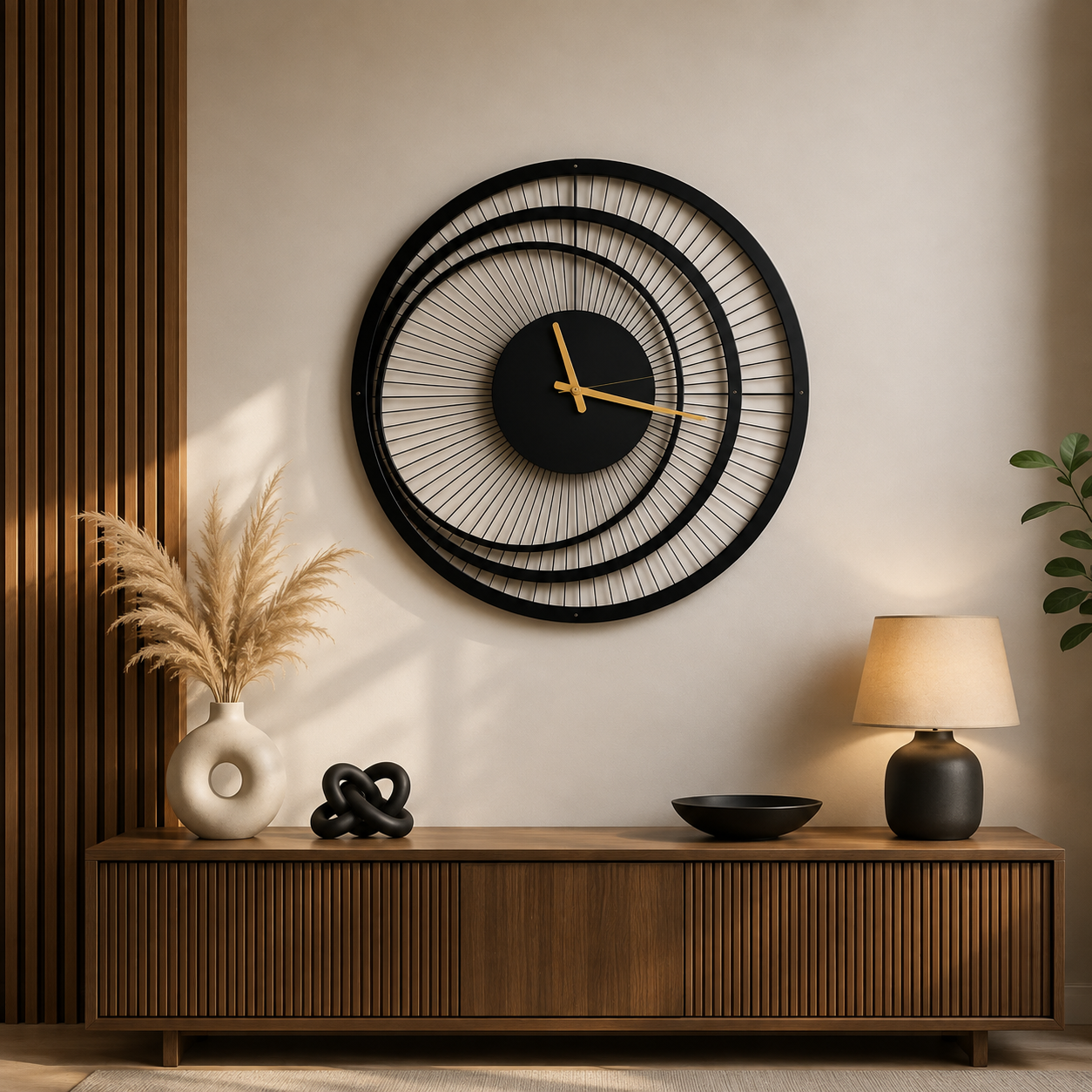 Eclipse Orbit Metal Wall Clock | Luxury Modern Wall Decor | The Slan