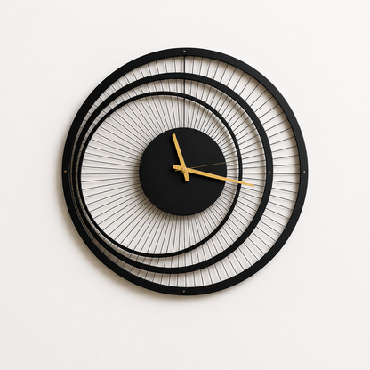 Eclipse Orbit Metal Wall Clock | Luxury Modern Wall Decor | The Slan