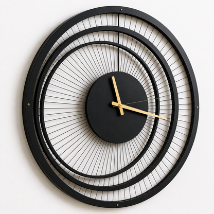 Eclipse Orbit Metal Wall Clock | Luxury Modern Wall Decor | The Slan