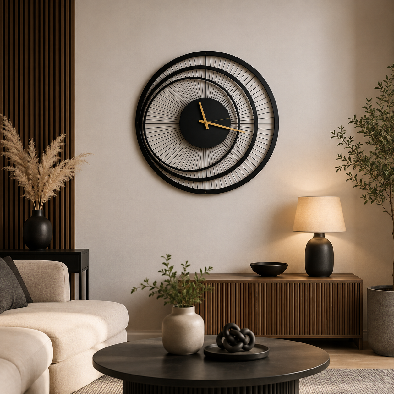 Eclipse Orbit Metal Wall Clock | Luxury Modern Wall Decor | The Slan