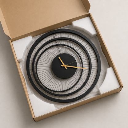 Eclipse Orbit Metal Wall Clock | Luxury Modern Wall Decor | The Slan