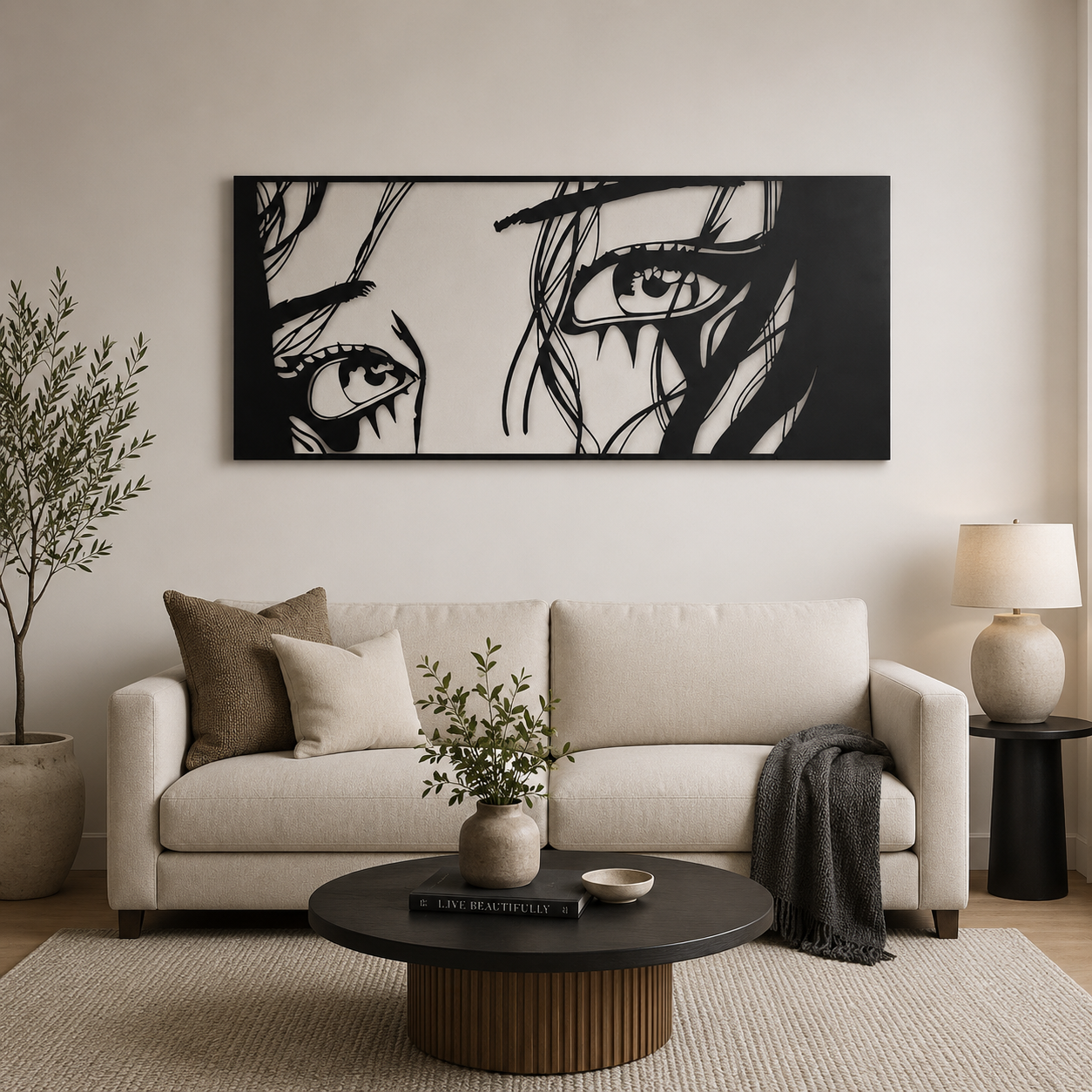 The Gaze Metal Wall Art | Luxury Metal Wall Decor | The Slan