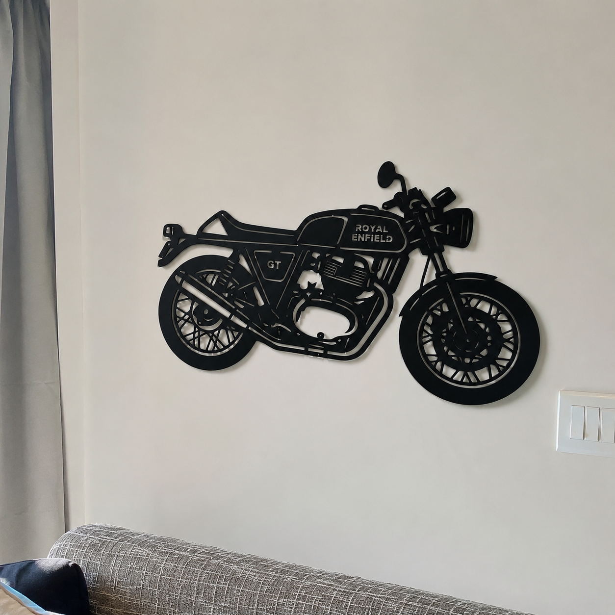 Royal Enfield GT 650 Metal Wall Art | Bike Metal Wall Decor | The Slan