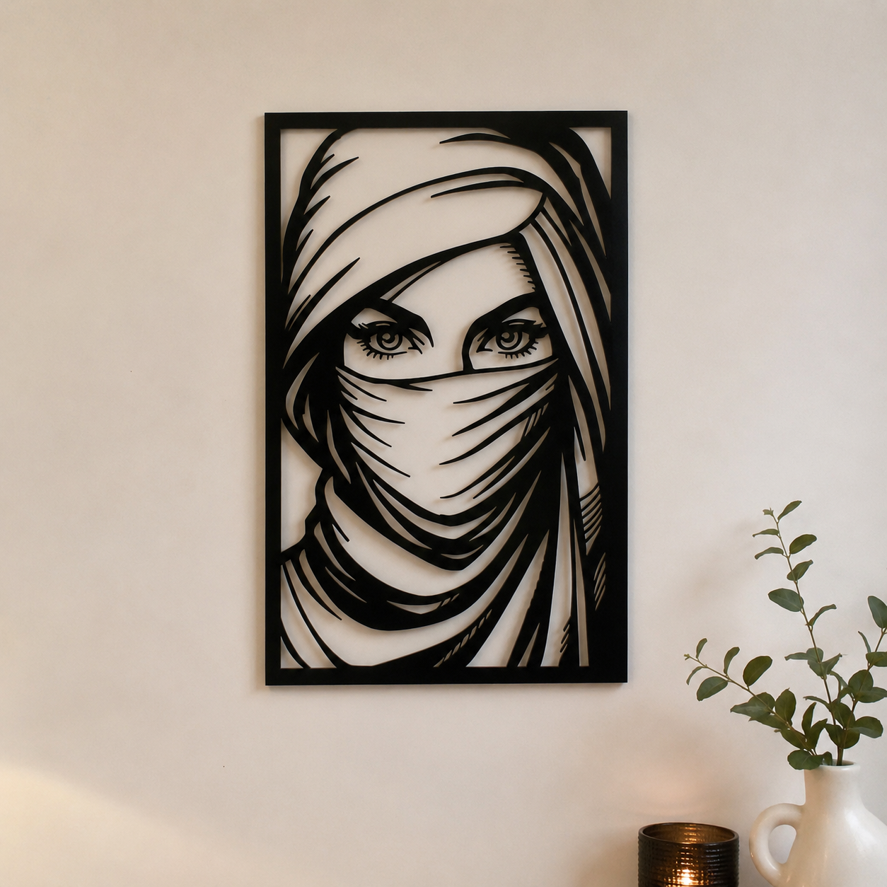 Mystic Muse Metal Wall Art | Luxury Abstract Woman Wall Decor