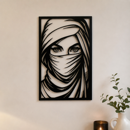 Mystic Muse Metal Wall Art | Luxury Abstract Woman Wall Decor