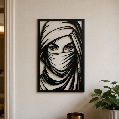 Mystic Muse Metal Wall Art | Luxury Abstract Woman Wall Decor