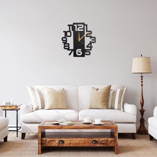 Modern Metal Wall Clock for Living Room | Luxury Minimal Wall Clock | The Slan