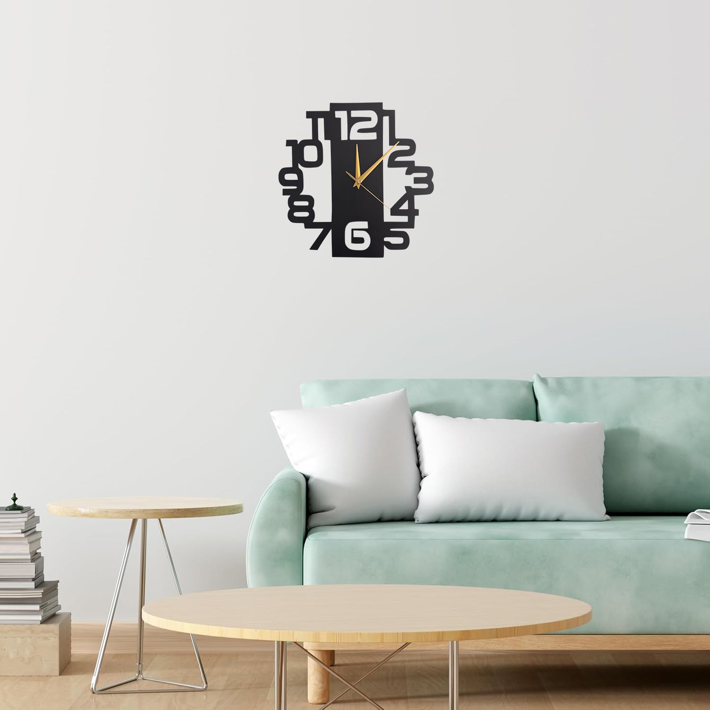 Modern Metal Wall Clock for Living Room | Luxury Minimal Wall Clock | The Slan