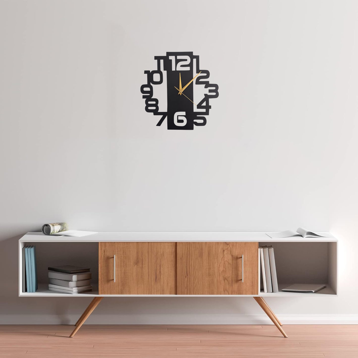 Modern Metal Wall Clock for Living Room | Luxury Minimal Wall Clock | The Slan