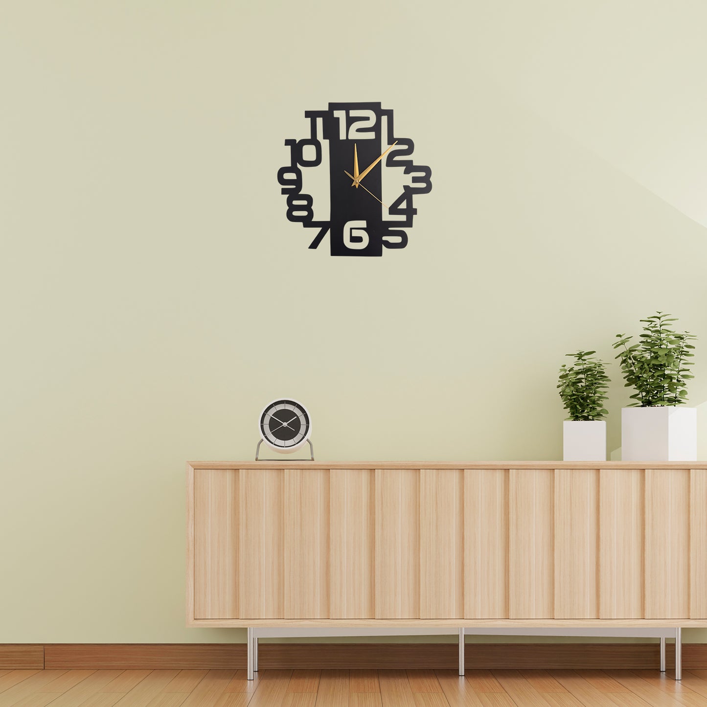 Modern Metal Wall Clock for Living Room | Luxury Minimal Wall Clock | The Slan