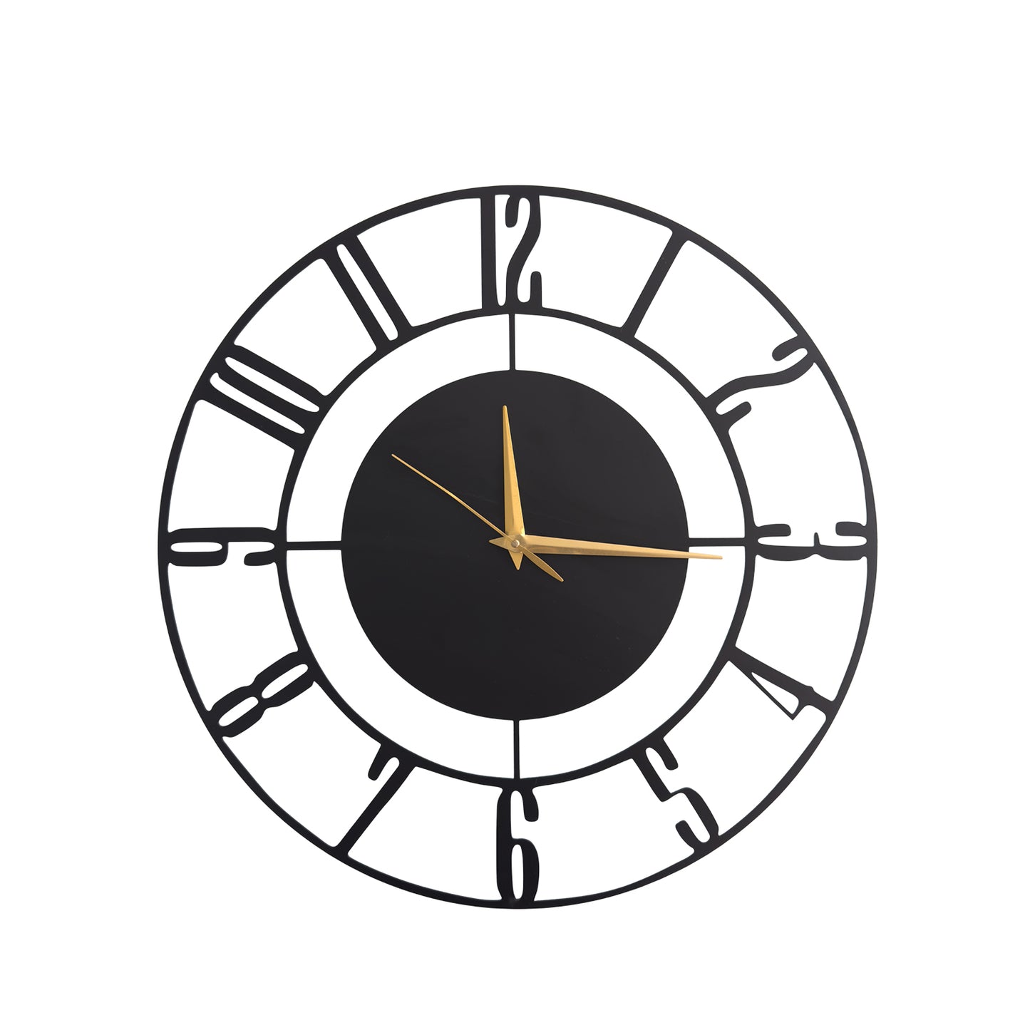 Modern Roman Metal Wall Clock | Luxury Minimal Wall Decor | The Slan