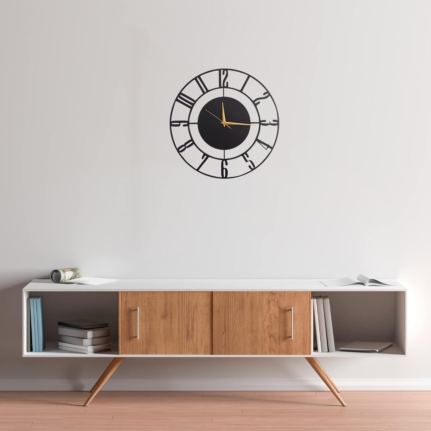 Modern Roman Metal Wall Clock | Luxury Minimal Wall Decor | The Slan