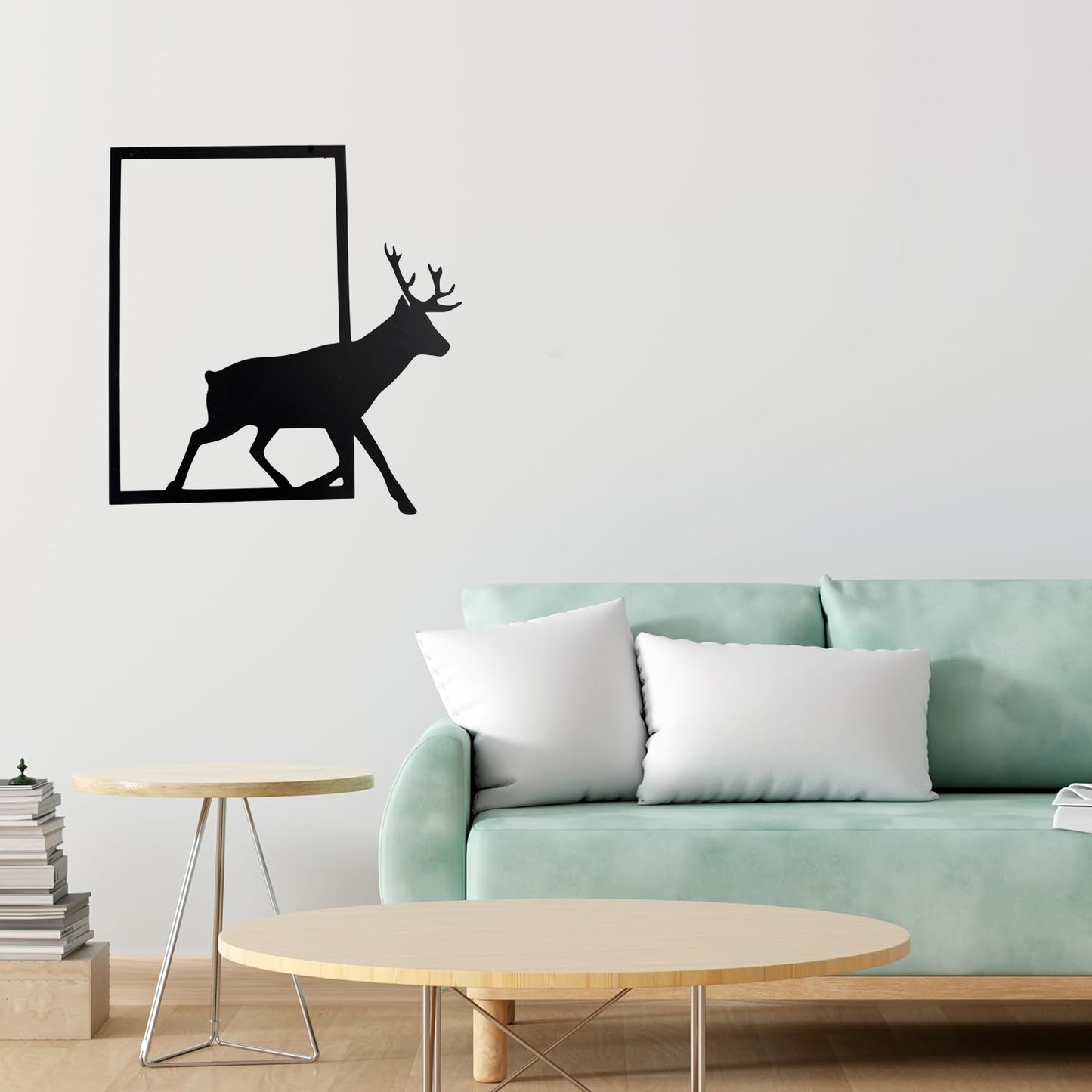 Minimal Deer Metal Wall Art | Modern Nature Wall Decor | The Slan