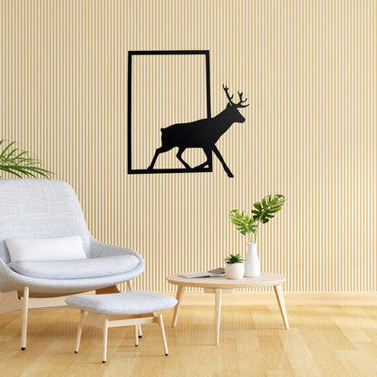 Minimal Deer Metal Wall Art | Modern Nature Wall Decor | The Slan