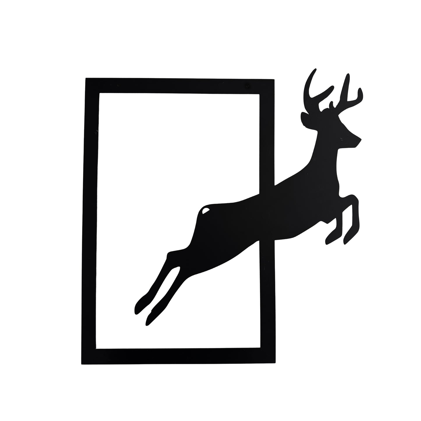 Jumping Deer Metal Wall Art | Minimal Nature Wall Decor | The Slan