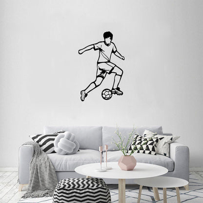 Football Player Metal Wall Art | Soccer Sports Wall Decor | The Slan