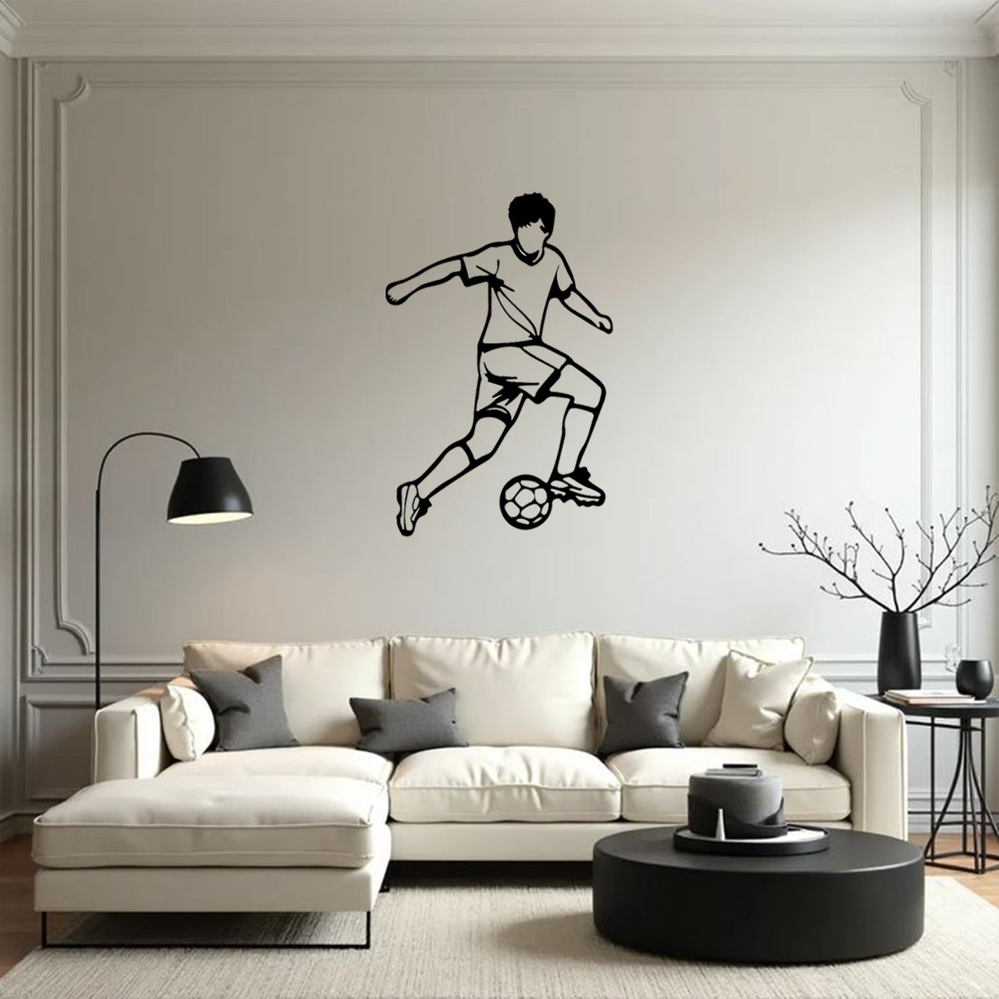 Football Player Metal Wall Art | Soccer Sports Wall Decor | The Slan