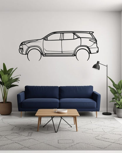 Toyota Fortuner Metal Wall Art | SUV Car Wall Decor | The Slan