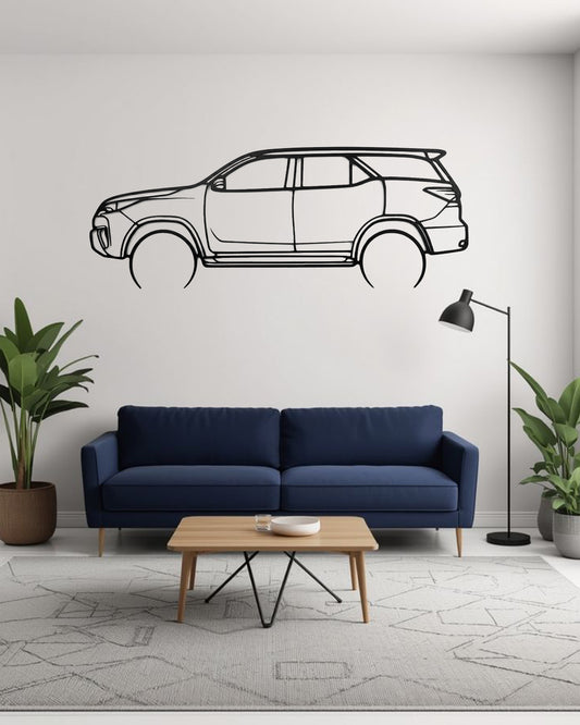 Toyota Fortuner Metal Wall Art | SUV Car Wall Decor | The Slan