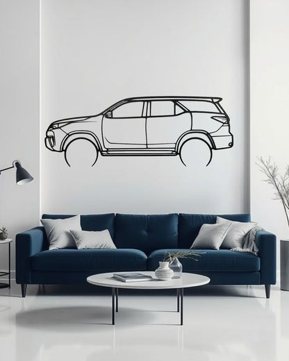 Toyota Fortuner Metal Wall Art | SUV Car Wall Decor | The Slan