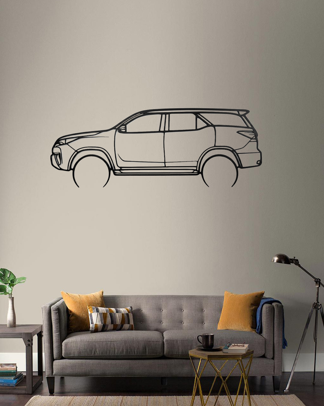 Toyota Fortuner Metal Wall Art | SUV Car Wall Decor | The Slan