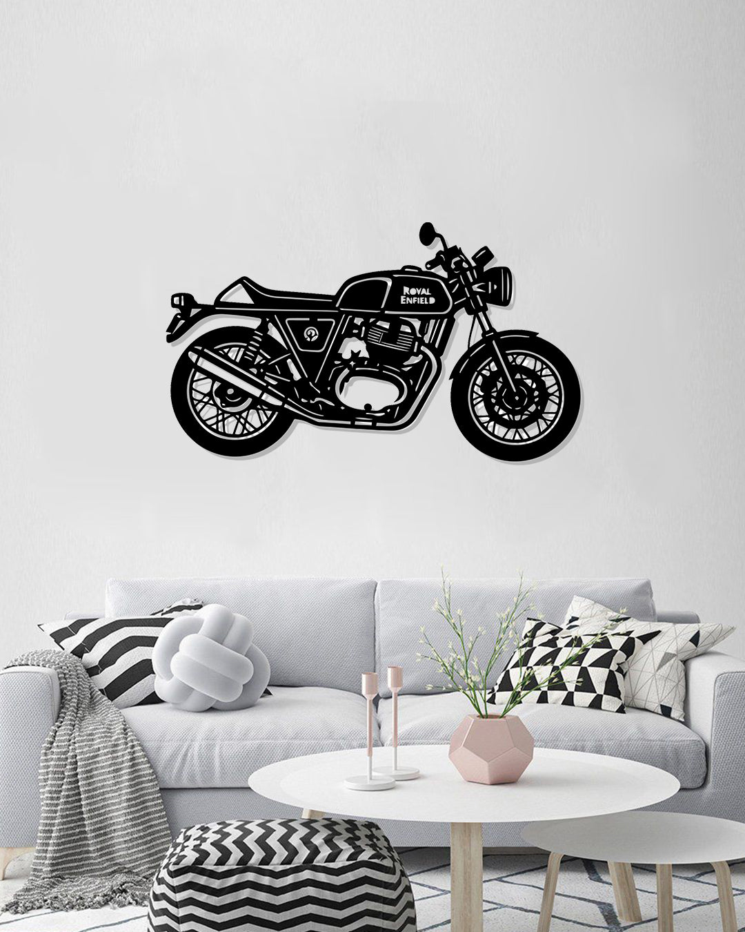 Royal Enfield GT 650 Metal Wall Art | Bike Metal Wall Decor | The Slan