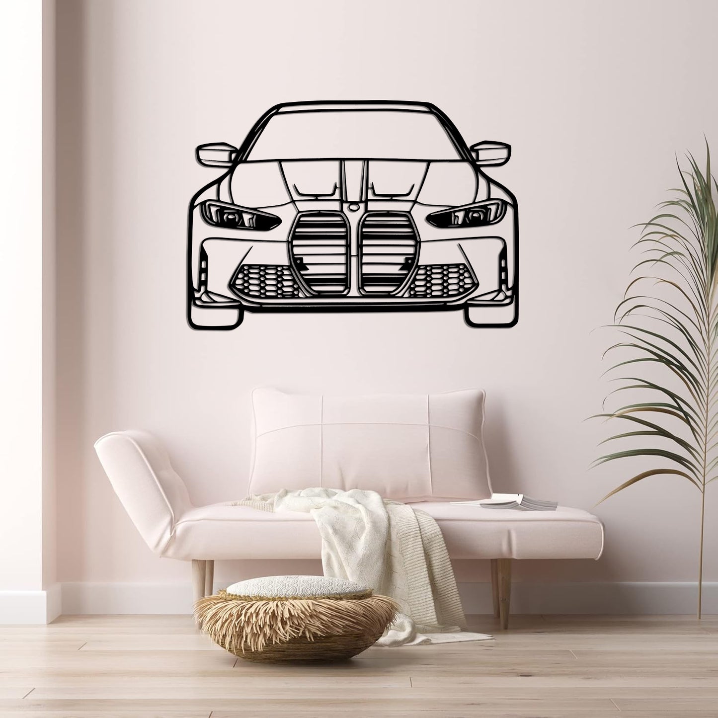 BMW M3 Front View Metal Wall Art | Luxury Car Decor | The Slan