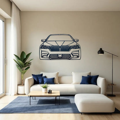 BMW M5 Front Profile Metal Wall Art | Luxury Car Wall Decor | Modern Metal Wall Hanging by The Slan