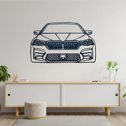 BMW M5 Front Profile Metal Wall Art | Luxury Car Wall Decor | Modern Metal Wall Hanging by The Slan