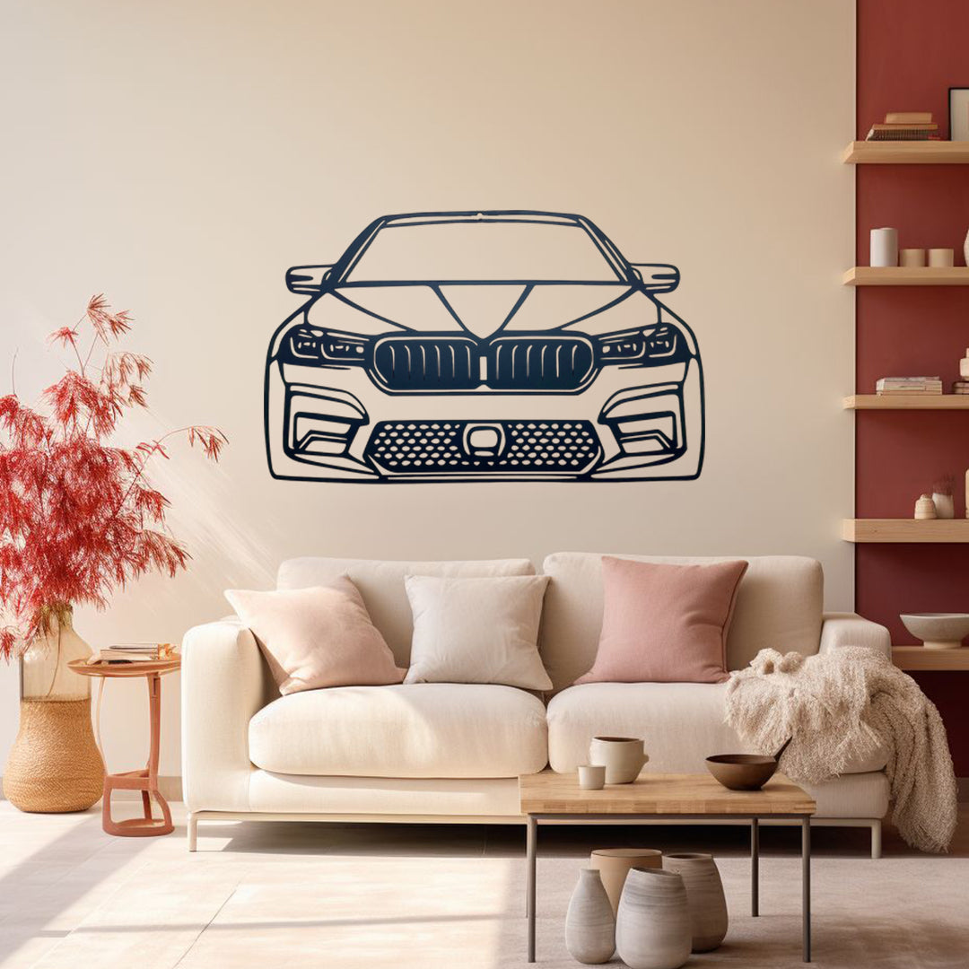 BMW M5 Front Profile Metal Wall Art | Luxury Car Wall Decor | Modern Metal Wall Hanging by The Slan