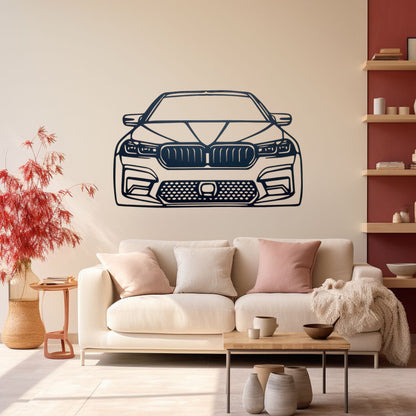 BMW M5 Front Profile Metal Wall Art | Luxury Car Wall Decor | Modern Metal Wall Hanging by The Slan
