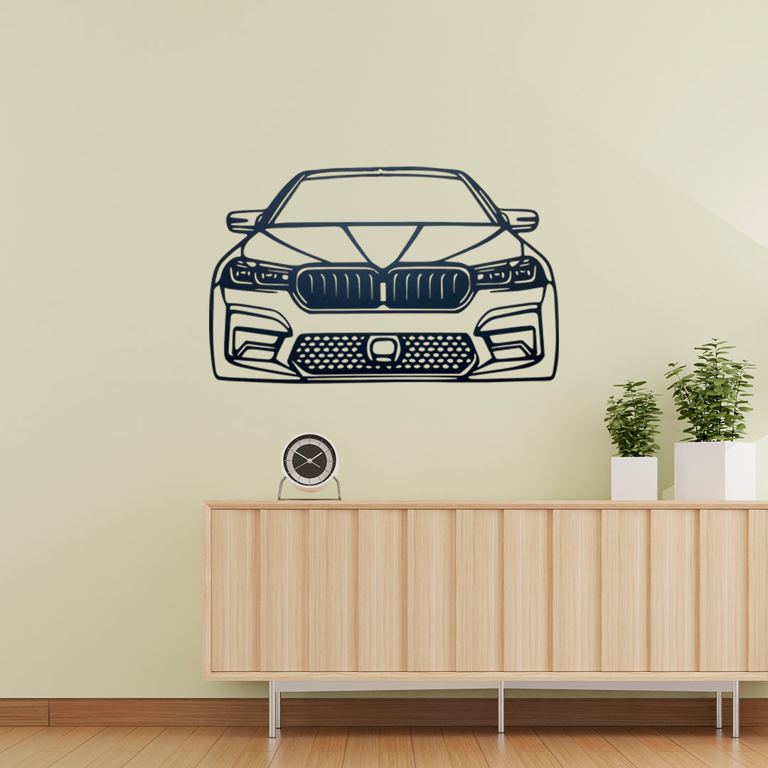 BMW M5 Front Profile Metal Wall Art | Luxury Car Wall Decor | Modern Metal Wall Hanging by The Slan