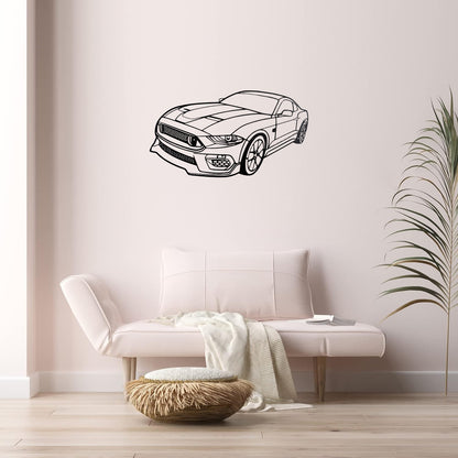Ford Mustang Front View Metal Wall Art | Luxury Muscle Car Decor | The Slan