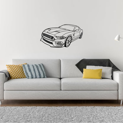 Ford Mustang Front View Metal Wall Art | Luxury Muscle Car Decor | The Slan