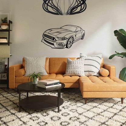 Ford Mustang Front View Metal Wall Art | Luxury Muscle Car Decor | The Slan