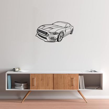 Ford Mustang Front View Metal Wall Art | Luxury Muscle Car Decor | The Slan