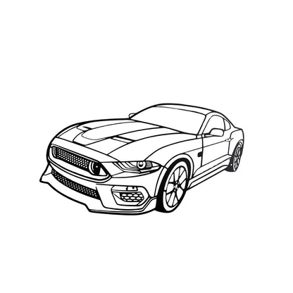 Ford Mustang Front View Metal Wall Art | Luxury Muscle Car Decor | The Slan