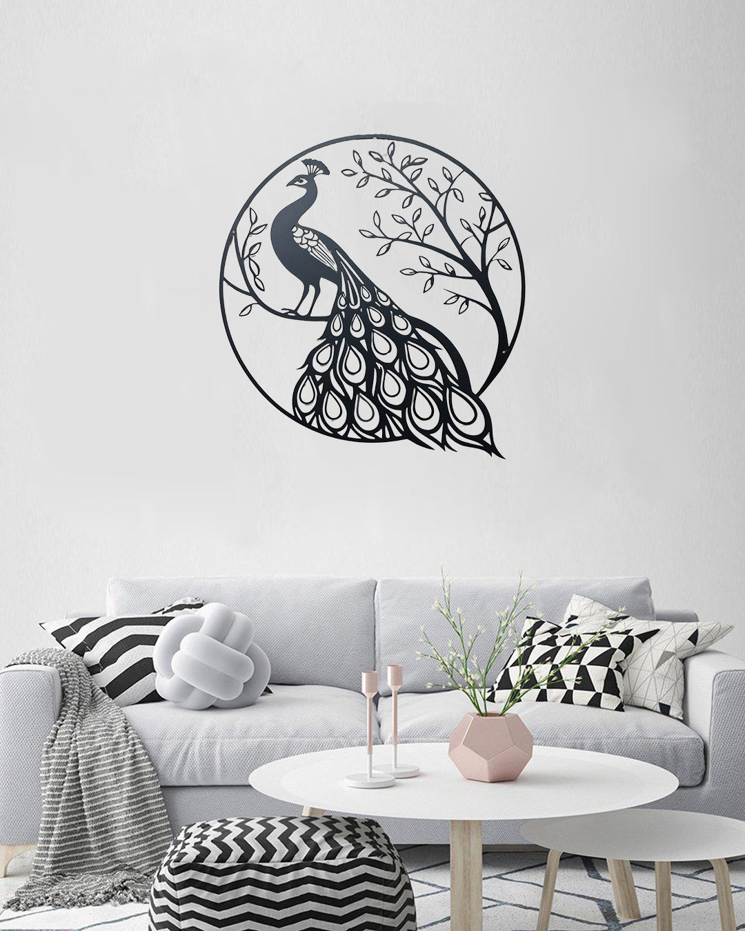 Peacock Metal Wall Art | Luxury Nature Decor | The Slan