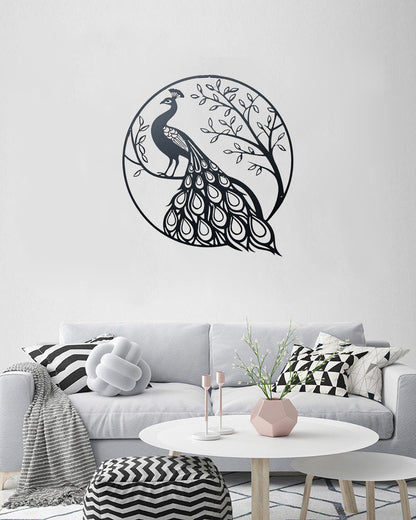 Peacock Metal Wall Art | Luxury Nature Decor | The Slan