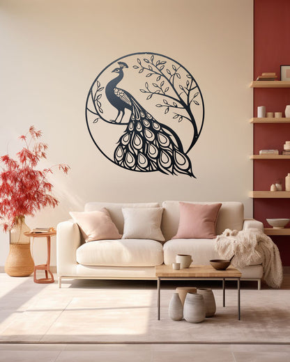 Peacock Metal Wall Art | Luxury Nature Decor | The Slan