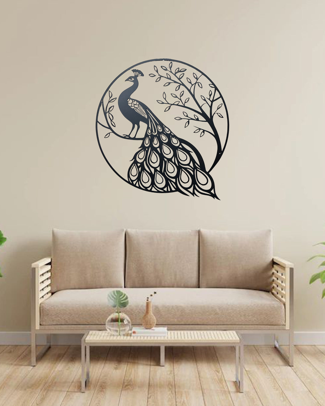 Peacock Metal Wall Art | Luxury Nature Decor | The Slan