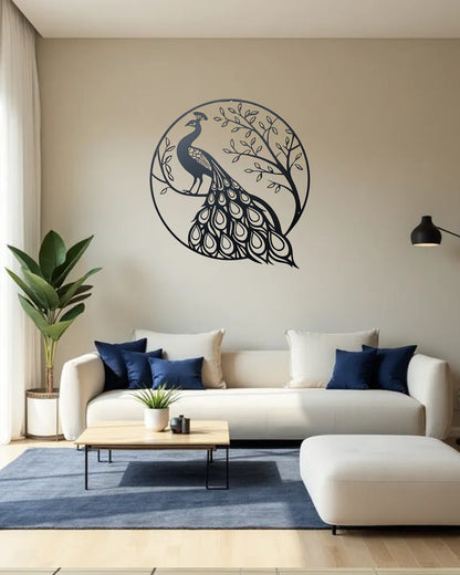 Peacock Metal Wall Art | Luxury Nature Decor | The Slan