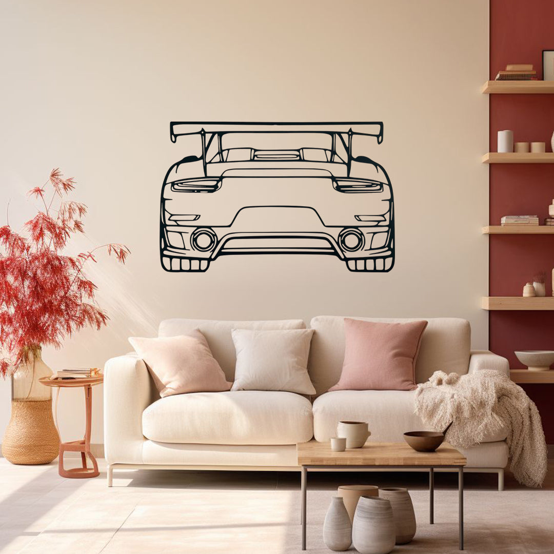 Porsche Rear View Metal Wall Art | Sports Car Decor | The Slan