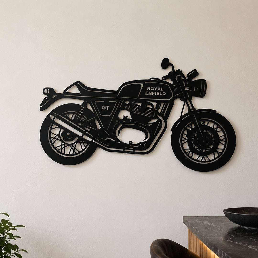 Royal Enfield GT 650 Metal Wall Art | Bike Metal Wall Decor | The Slan
