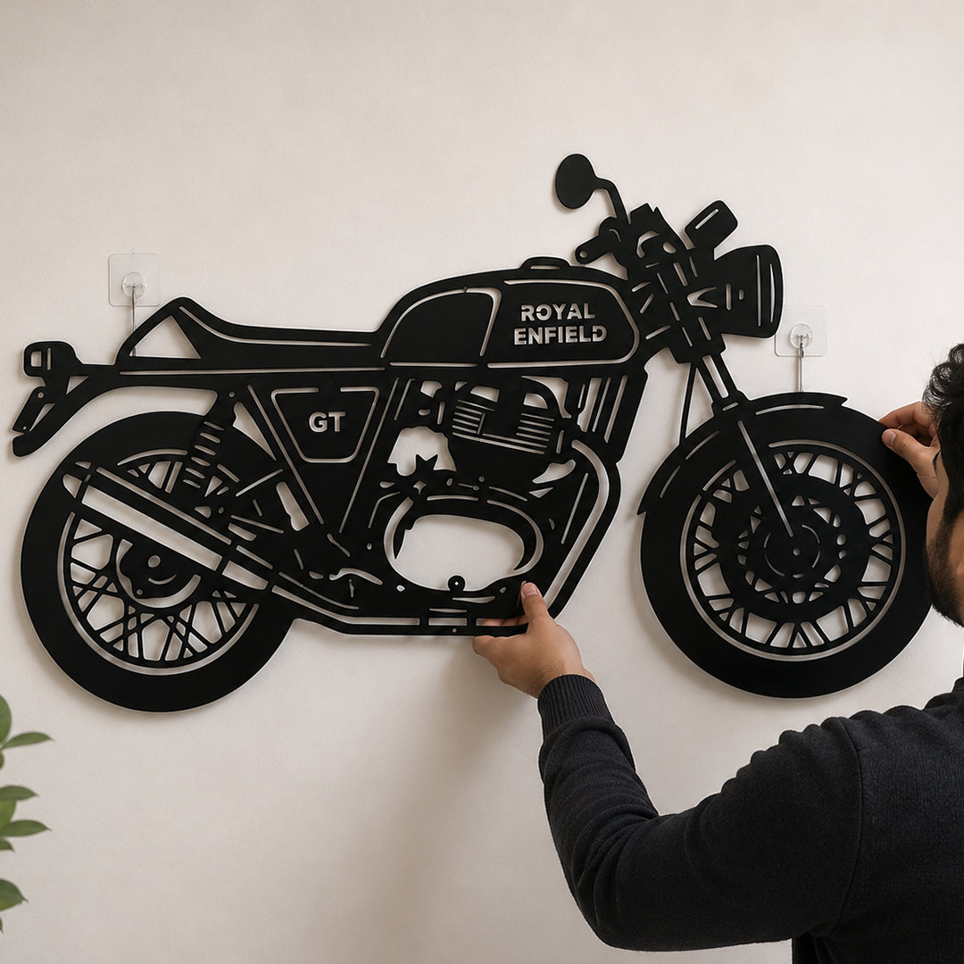 Royal Enfield GT 650 Metal Wall Art | Bike Metal Wall Decor | The Slan