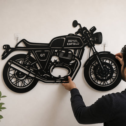 Royal Enfield GT 650 Metal Wall Art | Bike Metal Wall Decor | The Slan