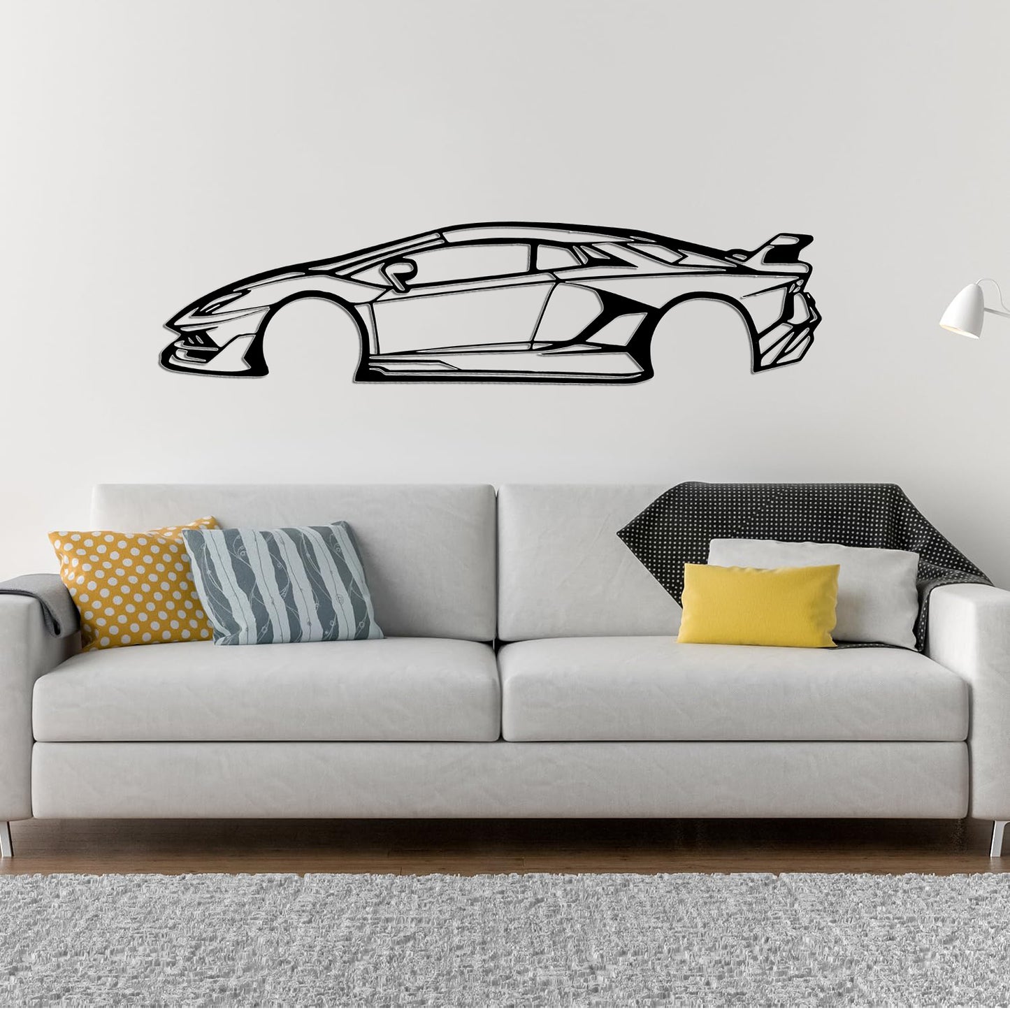 Lamborghini Aventador SVJ Metal Wall Art | Luxury Supercar Decor | The Slan